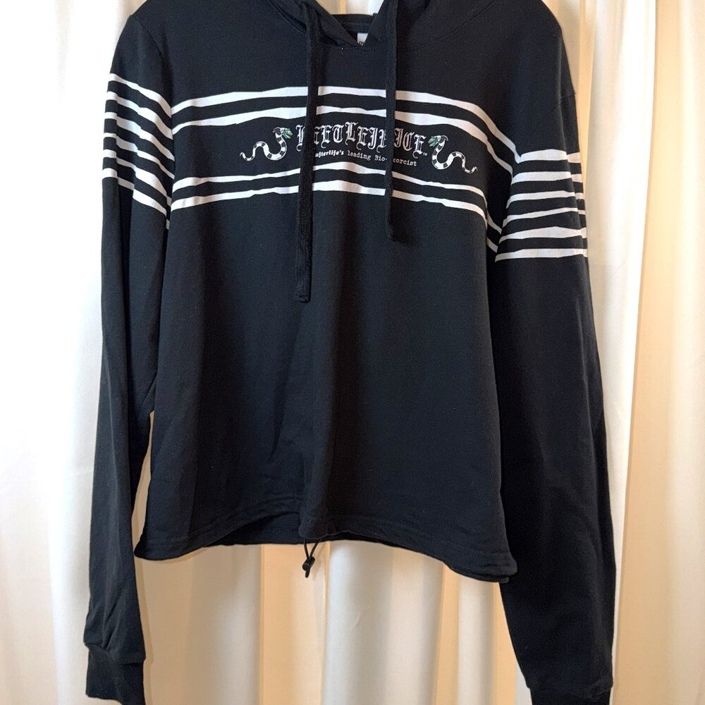 Womens "BEETLEJUICE The afterlife's leading Bio-exorcist" Long Sleeve Hoodie Tee